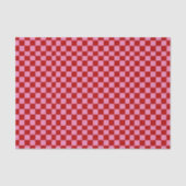 Papier Mousseline Checkered Red and Hot Pink Tissue Paper (Recto)
