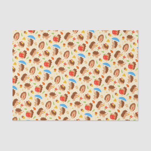 Papier Mousseline Cheery Pygmy Hedgehodoré Champignons Acorn Nature (Recto)