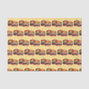 Papier Mousseline Cheeseburger Hamburger Sliders Bar Pub