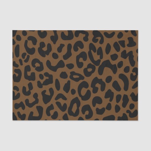 Papier Mousseline Cheetah Motif imprimé noir Brown (Recto)