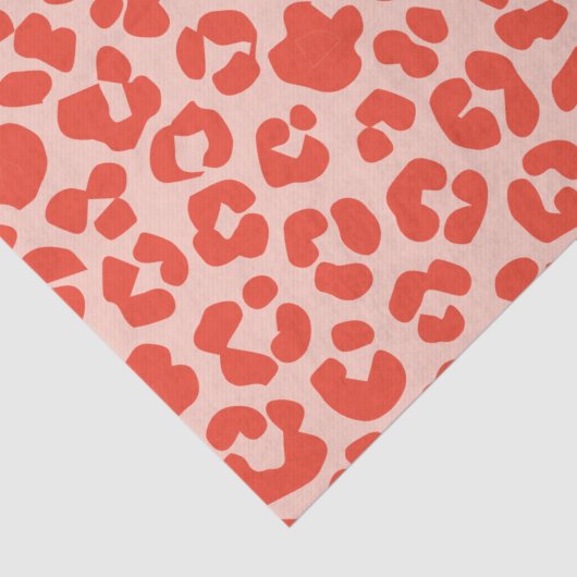 Papier Mousseline Cheetah Motif imprimé rouge (Détail)