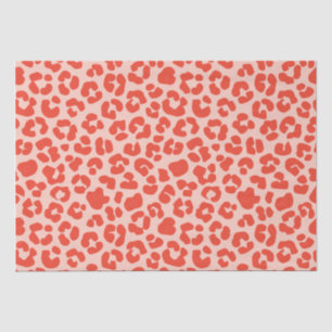 Papier Mousseline Cheetah Motif imprimé rouge
