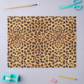 Papier Mousseline Cheetah Spots Motif Gold Black ID1155 (Artisanat)