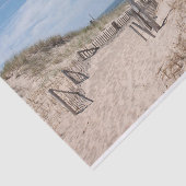 Papier Mousseline Chemin dans le sable à la plage (Détail)