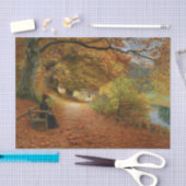 Papier Mousseline Chemin en bois dans Brendekilde automne (Artisanat)