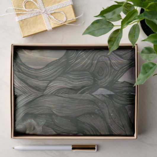 Papier Mousseline Chemin forestier (Cadeau)