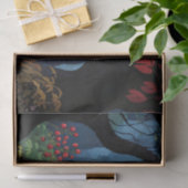 Papier Mousseline Chemin forestier enchâssé (Cadeau)