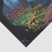 Papier Mousseline Chemin forestier enchâssé (Détail)
