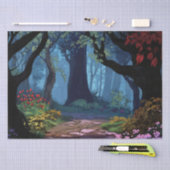 Papier Mousseline Chemin forestier enchâssé (Artisanat)