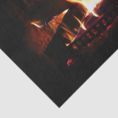 Papier Mousseline Cheminée Chaleureuse Photographie de scène hiverna (Détail)