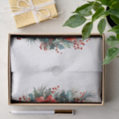 Papier Mousseline Chemise d'aquarelle de Noël avec Holly (Cadeau)