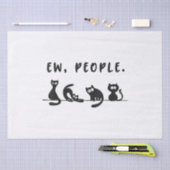 Papier Mousseline Chemise de chat noir drôles femmes nouvelles perso (Artisanat)