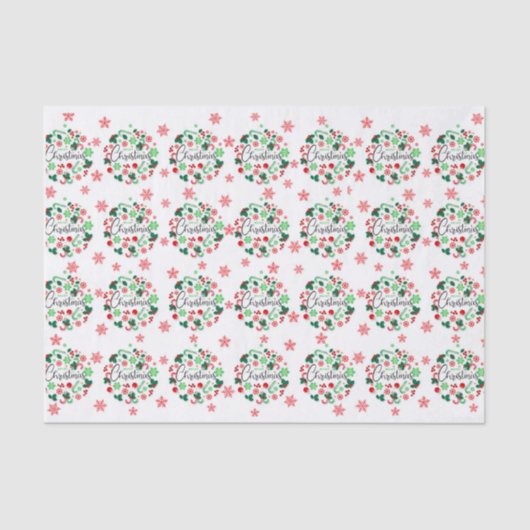 Papier Mousseline Chemise de Noël Red Green Joyer (Recto)