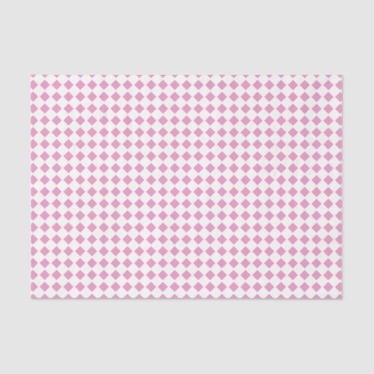 Papier Mousseline Chèque rose et blanc (Design 49 série rose) (Recto)