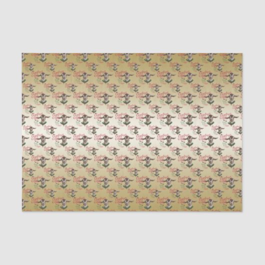 Papier Mousseline CHÈQUE | Souhaits de Noël Bébé Chèvre Baisers Basc (Recto)