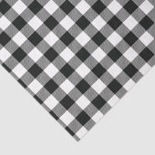 Papier Mousseline Chèques de buffles blancs noirs modernes (Détail)