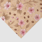 Papier Mousseline Cherry Blossom Coffee Cozy Pattern (5) (Détail)
