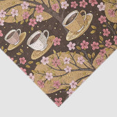 Papier Mousseline Cherry Blossom Coffee Cozy Pattern (8) (Détail)