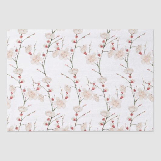 Papier Mousseline Cherry Blossom Motif Boho (Recto)