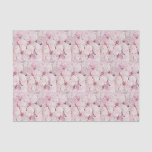 Papier Mousseline Cherry Blossoms and Musical Notes Papier Tissu (Recto)