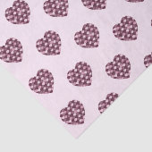 Papier Mousseline Cherry Carré rose et coeur diamant (Détail)