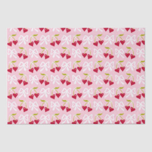 Papier Mousseline Cherry Sweet Preppy rose et rouge Ado fille enfant