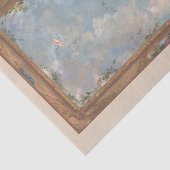 Papier Mousseline Cherub Angel Ciel Nuages Or Cadre Art Découpage (Détail)
