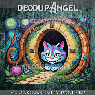 Papier Mousseline Cheshire Chat #1 - Découpage
