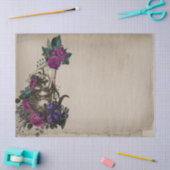 Papier Mousseline Cheshire Chat et Purple Floral Alice au pays des m (Artisanat)