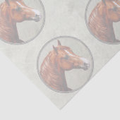 Papier Mousseline Chestnut Morgan Cheval Sage Vert (Détail)