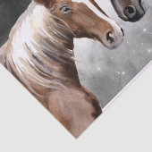 Papier Mousseline Cheval Aquarelle Ciel nocturne (Détail)