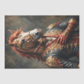 Papier Mousseline Cheval Aristocratique en Pose Napoléon - Découpage (Recto)