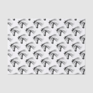 Papier Mousseline Cheval : Blanc