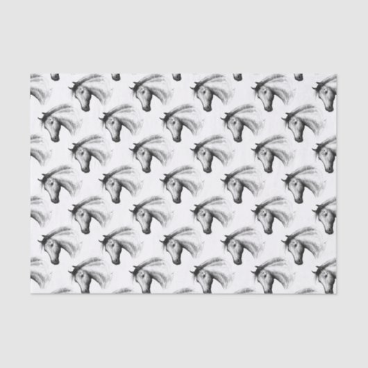 Papier Mousseline Cheval : Blanc (Recto)