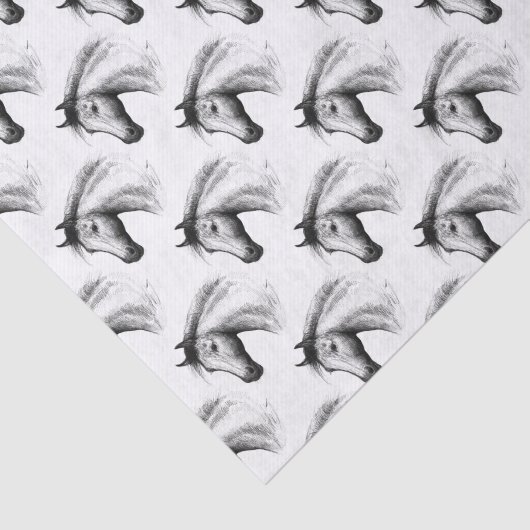 Papier Mousseline Cheval : Blanc (Détail)