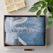 Papier Mousseline Cheval blanc dans la forêt d'hiver (Cadeau)