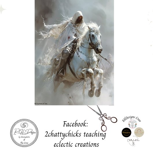 Papier Mousseline Cheval blanc de la découpage d'Apocalypse