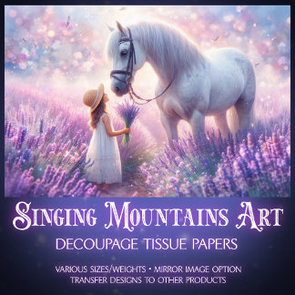 Papier Mousseline Cheval blanc et la fille dans le découpage de la p