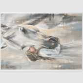 Papier Mousseline Cheval Blanc Et Petite Fille Découpage (Recto)