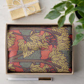 Papier Mousseline CHEVAL BLANC RAMPANT, ARBRES EN BOIS Art Nouveau (Cadeau)