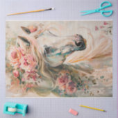 Papier Mousseline Cheval Céleste Deux (Artisanat)