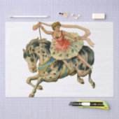 Papier Mousseline Cheval Cirque Acrobat Dancer Carousel Chevaux Dans (Artisanat)