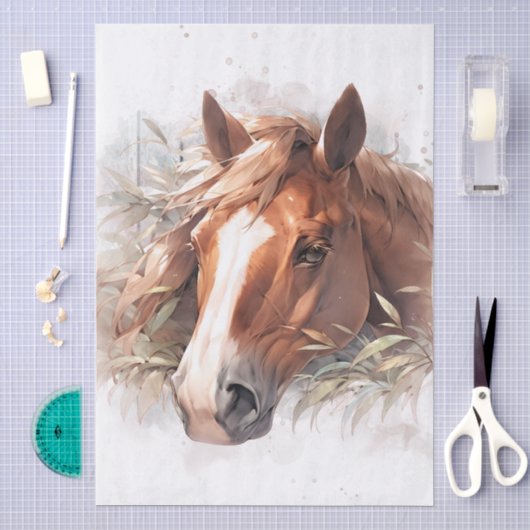 Papier Mousseline Cheval d'anime (Artisanat)