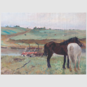 Papier Mousseline Cheval dans un pré, Edgar Degas