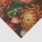 Papier Mousseline Cheval d'automne Chrysanthèmes floraux Découpage (Détail)