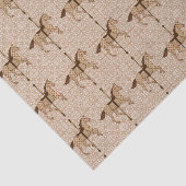 Papier Mousseline Cheval de carrousel - Chocolat Brown et Tan (Détail)