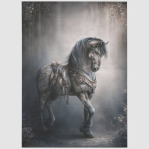 Papier Mousseline Cheval de carrousel hanté beau pour découpage