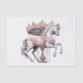 Papier Mousseline Cheval de carrousel Imaginaire aquarelle (Recto)