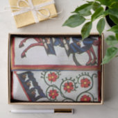 PAPIER MOUSSELINE CHEVAL DE CHEVAL BLEU MOYEN MINIATURE MONOGRAMME (Cadeau)