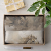 Papier Mousseline Cheval de Galloping dynamique en aquarelle (Cadeau)